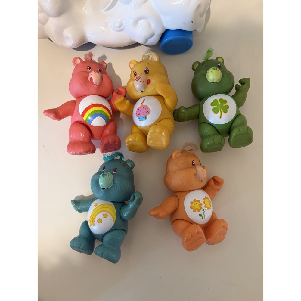 Vintage lot of 1980's Poseable Care Bears Figures Cloud Car Damaged-READ - Picture 5 of 6